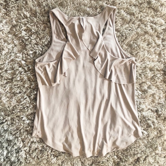 M Versona Tank Top Ruffle Flutter Camel Tan Sand - Picture 5 of 7